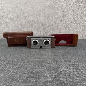 Realist 45 Stereo Camera Cassar S 35mm f/3.5 Lenses w/ Case – For Parts